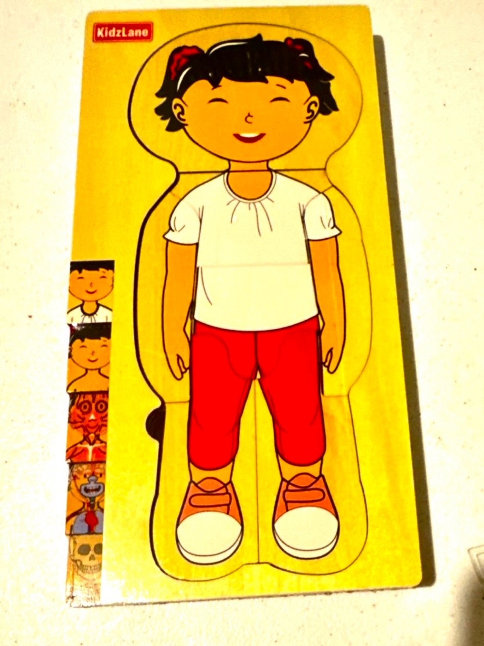 Kidsland Kids Wooden Dress-Up Doll Puzzle - anatomy puzzle of girls human body